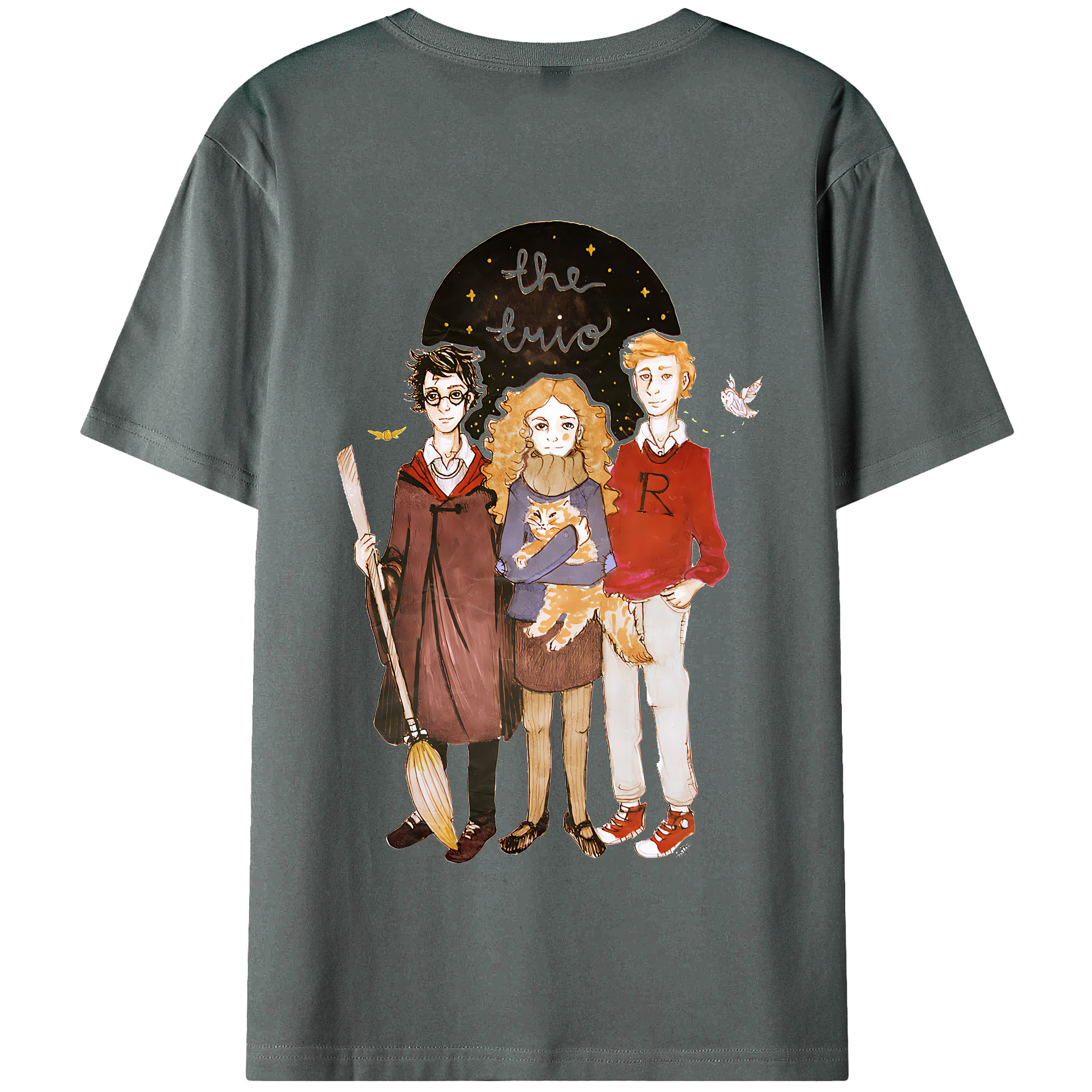 （画像用） Harry Potter ハリー・ポッターシリーズ 綿100％半袖Tシャツ（背面プリント）